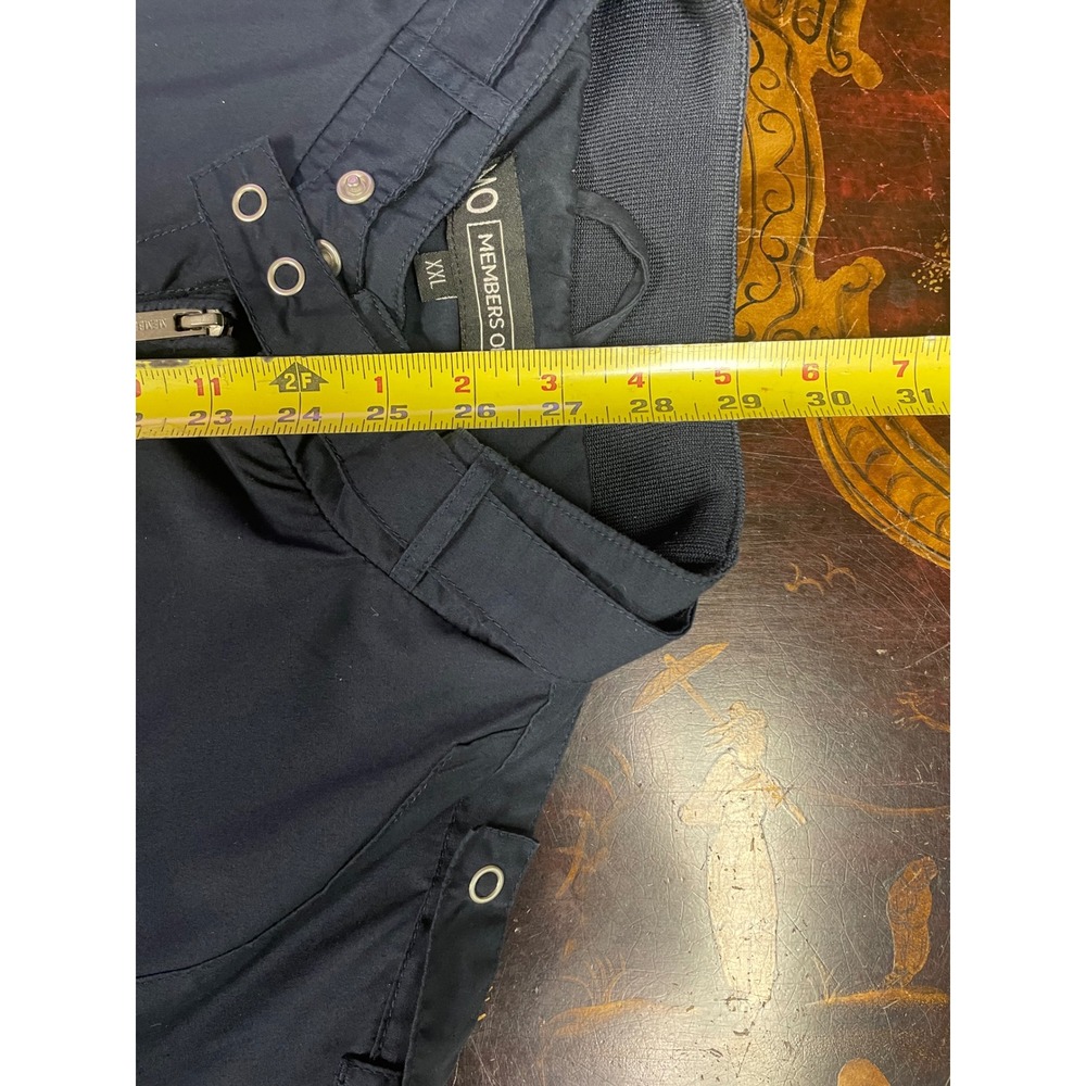 Members Only Mens Navy Blue Iconic Racer Bomber Jacket Full Zip Classic Chic XXL - Picture 8 of 13